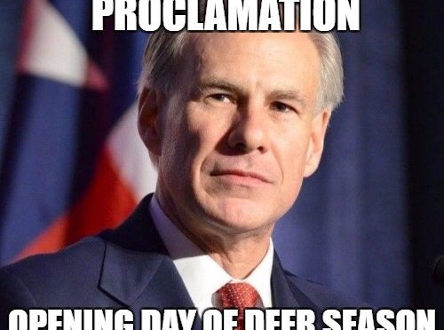 Gov Greg Abbott to Declare Deer Season Opening Day a State Holiday