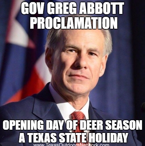 Greg Abbott Proclamation