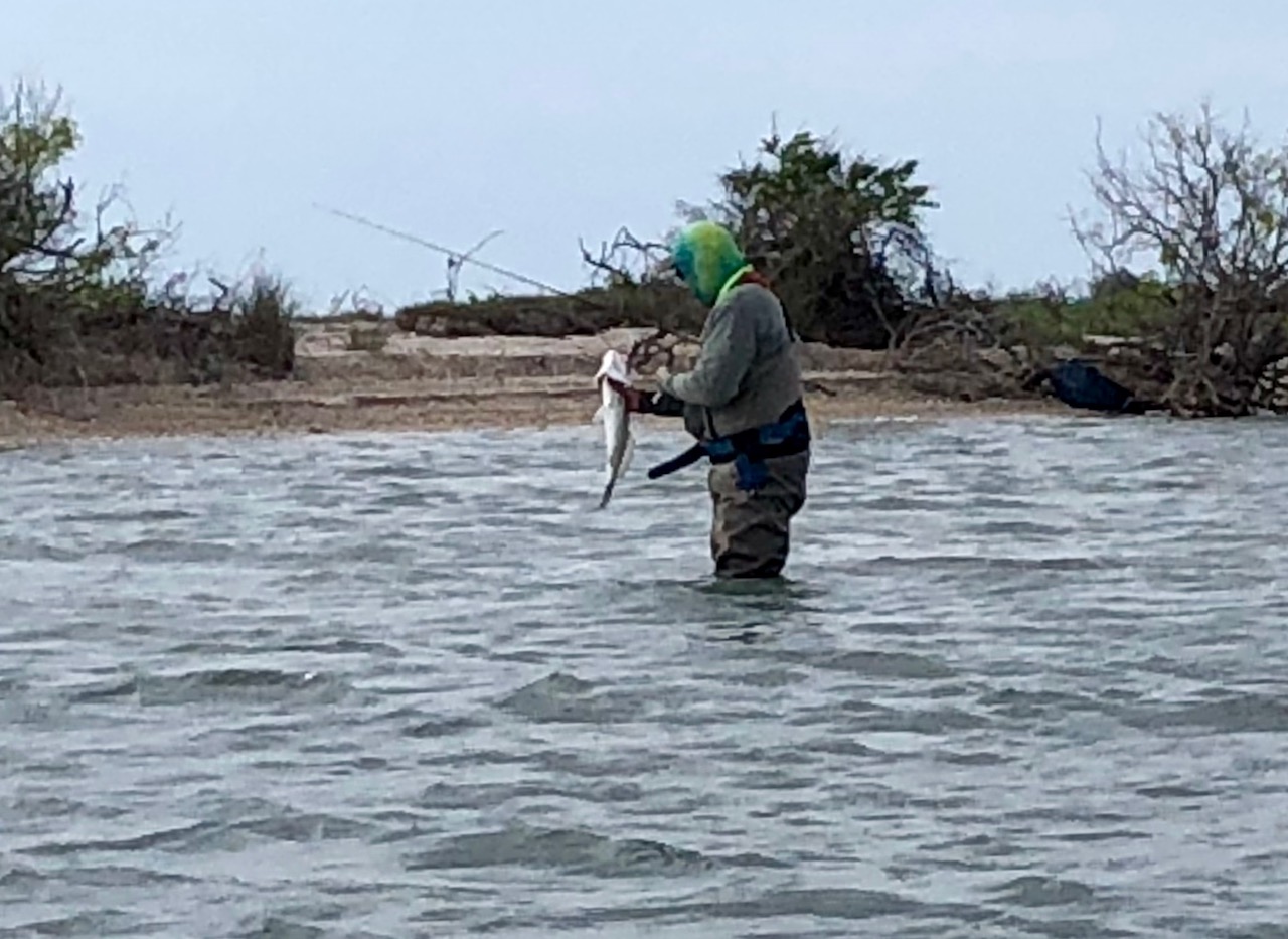 Wade fishing