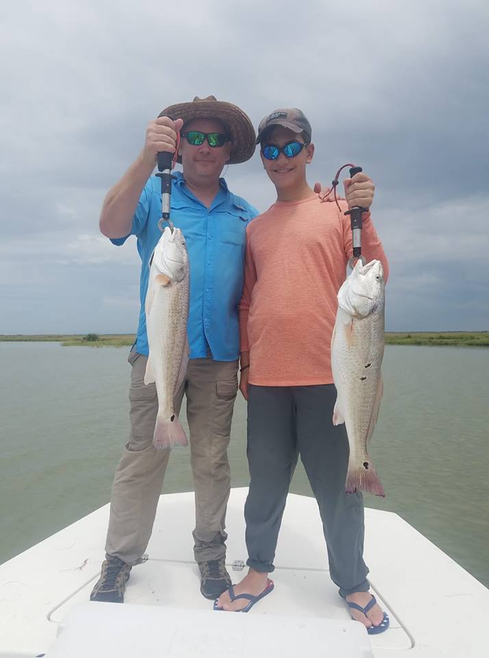 Redfish in the rain! Some hot Seadrift action! Texas