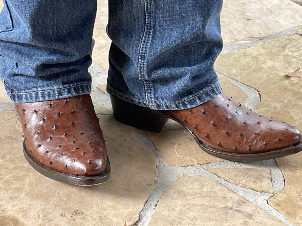 Pecan ostrich cheap boots